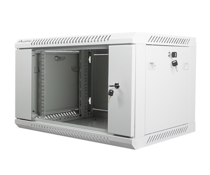 Szafa RACK LANBERG Szafa instalacyjna wisząca 19'' 6U 600X450mm szara (drzwi szklane) WF01-6406-10S